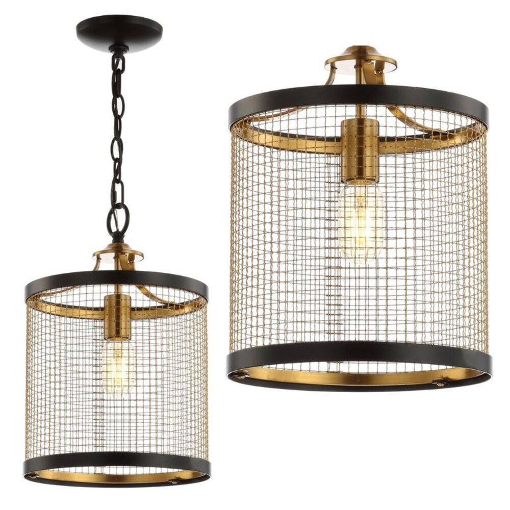 JONATHAN Y -  10" Metal Elena Lantern Pendant (Includ Black